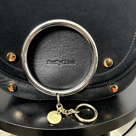 See By Chloé Black Saddle Mara Leather Shoulder Bag - Picture 2 of 16